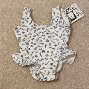 NWT beach print bathing suit one piece